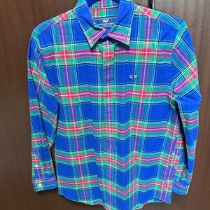 Vineyard Vines Men's Vibrant Plaid Shirt Boys size 16